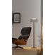 Yurei 14 inch 14.00 watt Matte Black Floor Lamp Portable Light in Acrylic Clear